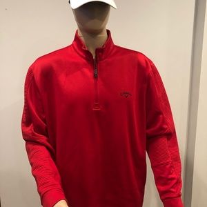 Callaway Golf Red 1/4 Zip Jacket Sz XL